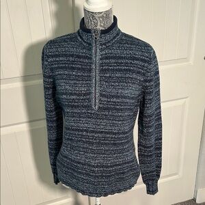 Woolrich Copen Heather 1/4 Zip Sweater M